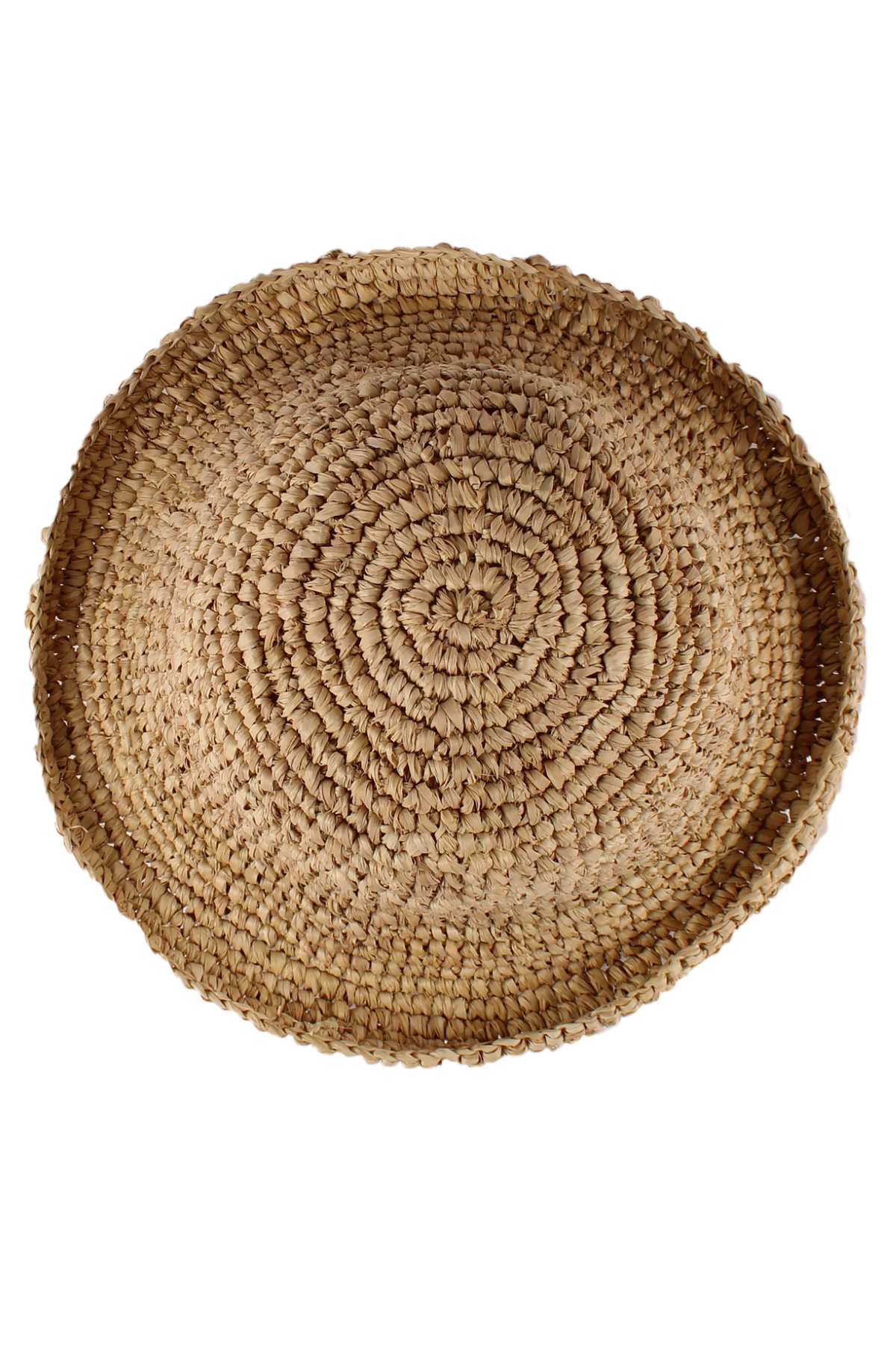 raffia crochetted bucket hat 
